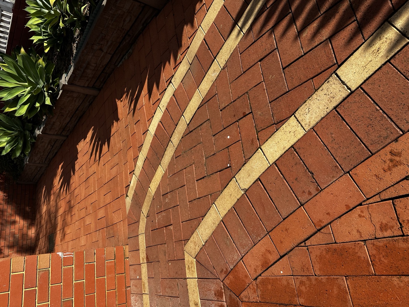 Before — dirty brick paver driveway Perth